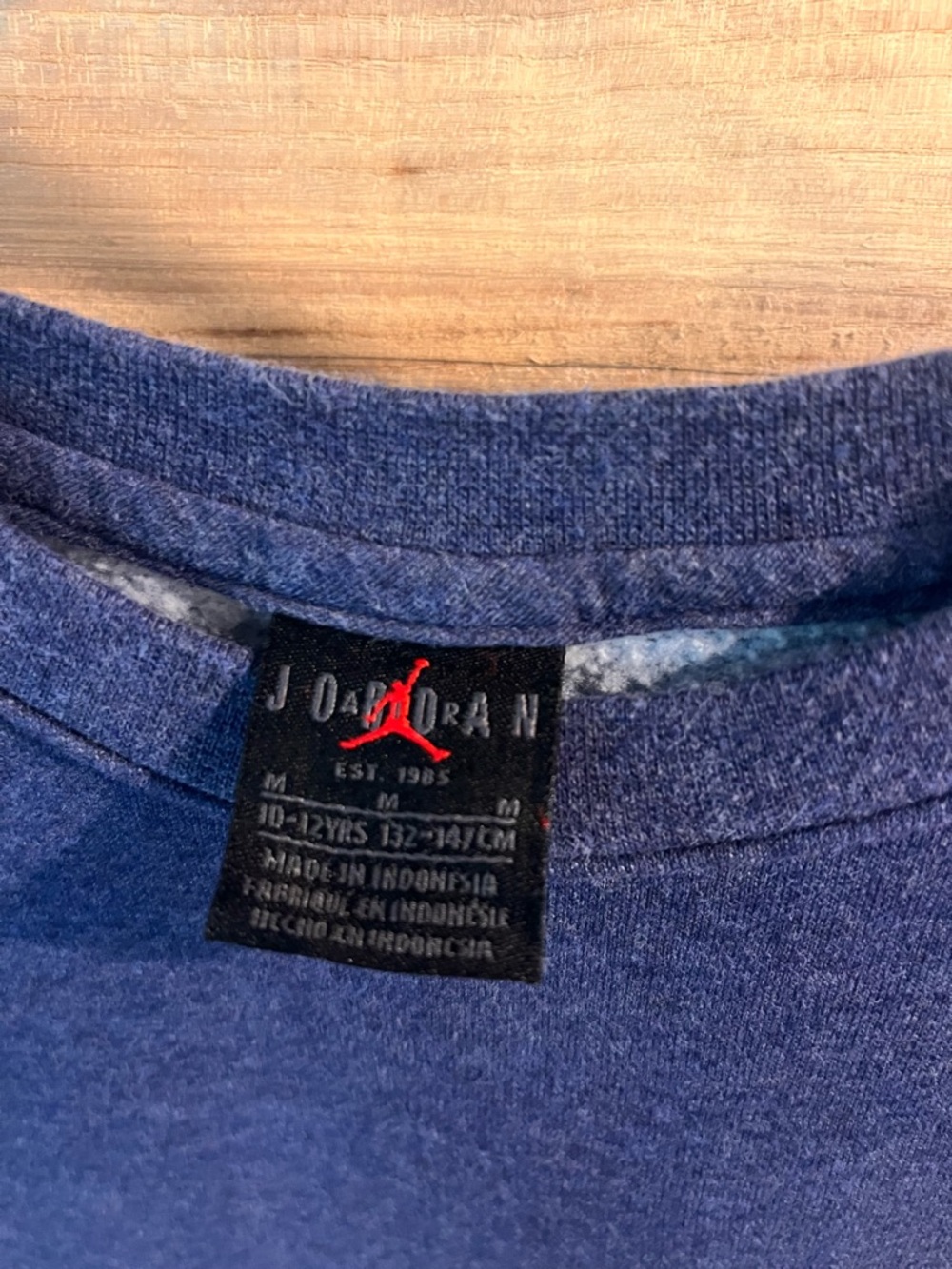 Jordan Blue Tee with Red Jumpman Logo - Picture 2 of 2